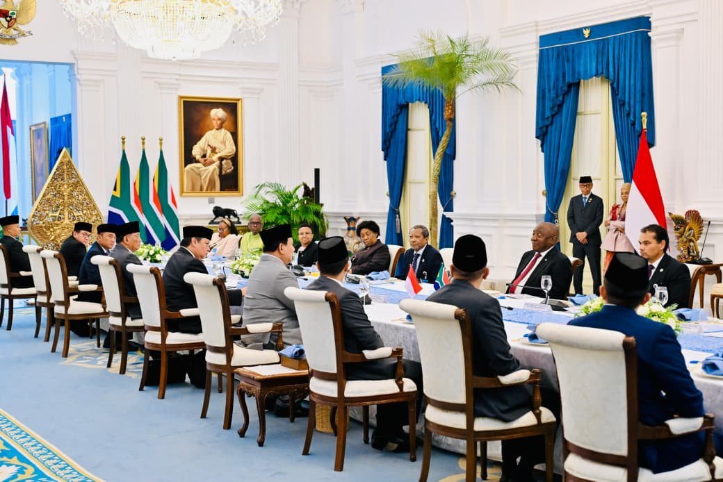 Diplomasi Kuliner Presiden Prabowo dan Presiden Ramaphosa di Istana Merdeka